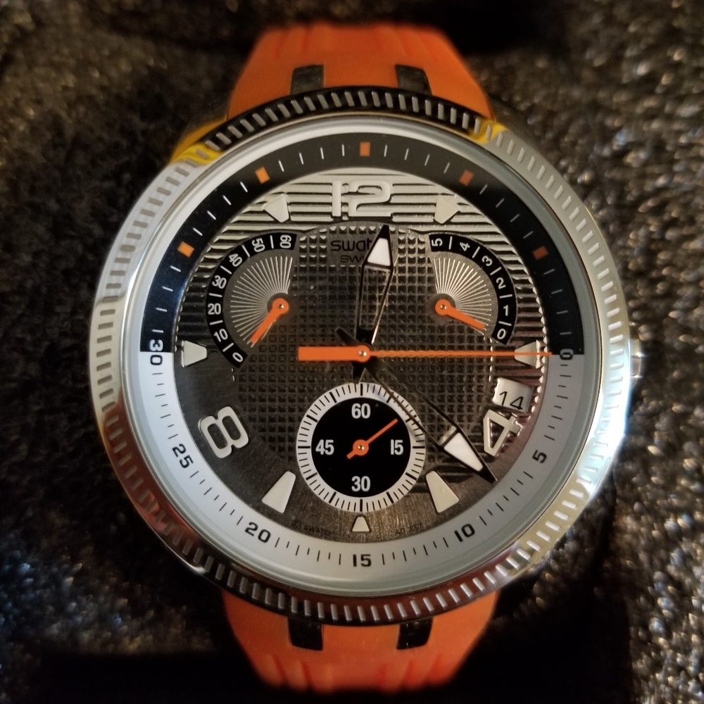 Swatch-  4 Jewel Watch Orange Band